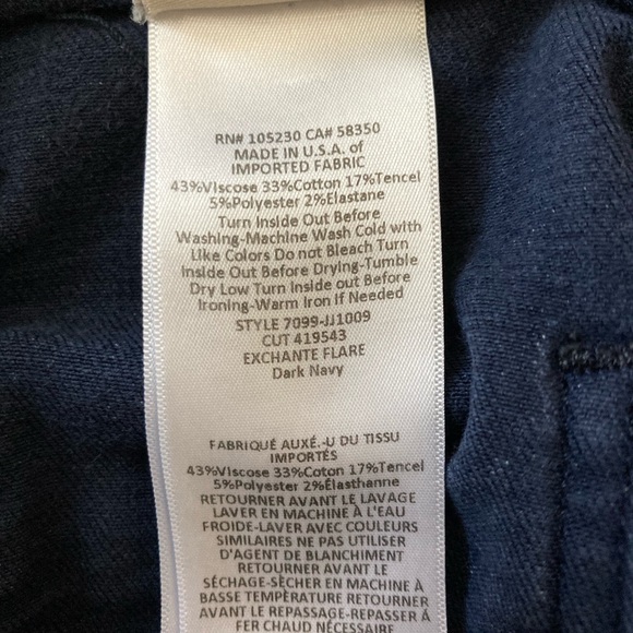 Joie Enchante Flare Jeans in Dark Navy Size 26 - Picture 12 of 12